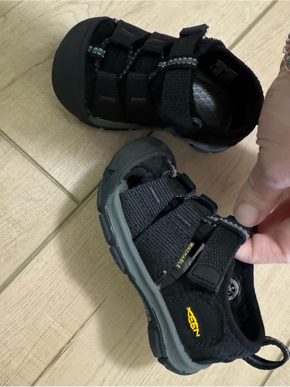 KEEN Black and Gray Kids Closed-Toe Sandals